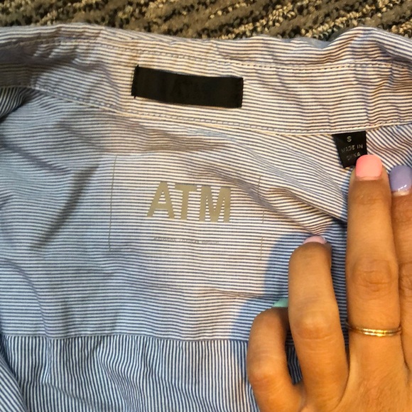 ATM Button Down Shirt Dress EUC - Picture 4 of 5